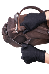 BALENCIAGA RODEO MEDIUM SUEDE LIGHT EXPRESSO-CHARM COFFEE CUP/CROISSANT