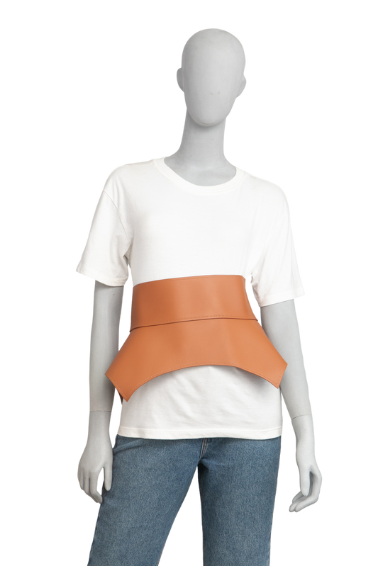 LOEWE BELT CORSET OBI IN NAPPA TAN