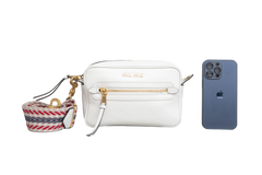 MIU MIU CROSSBODY MADRAS BANDOLIERA WHITE