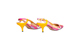 EMILIO PUCCI SLINGBACK PUMPS ACAPULCO PRINTED - 35 1/2 BR