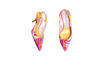 EMILIO PUCCI SLINGBACK PUMPS ACAPULCO PRINTED - 35 1/2 BR