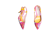 EMILIO PUCCI SLINGBACK PUMPS ACAPULCO PRINTED - 35 1/2 BR