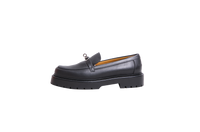 HERMÈS ICÔNIE LOAFER CALFSKIN NOIR - 38 1/2 BR