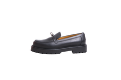 HERMÈS ICÔNIE LOAFER CALFSKIN NOIR - 38 1/2 BR