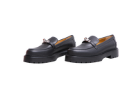 HERMÈS ICÔNIE LOAFER CALFSKIN NOIR - 38 1/2 BR