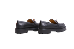 HERMÈS ICÔNIE LOAFER CALFSKIN NOIR - 38 1/2 BR