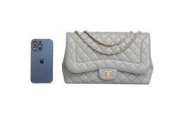 CHANEL CLASSIC FLAP JUMBO PEARL GREY
