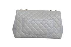 CHANEL CLASSIC FLAP JUMBO PEARL GREY