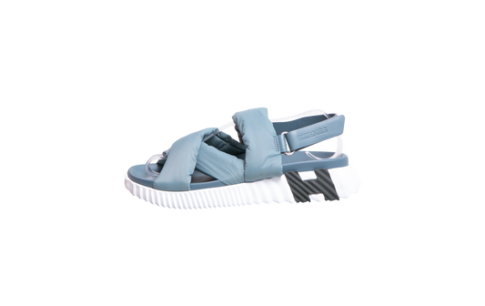 HERMÈS SANDAL ELETRIC NYLON/LEATHER BLEU/BLEU PINED - 36 BR