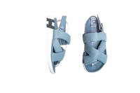 HERMÈS SANDAL ELETRIC NYLON/LEATHER BLEU/BLEU PINED - 36 BR