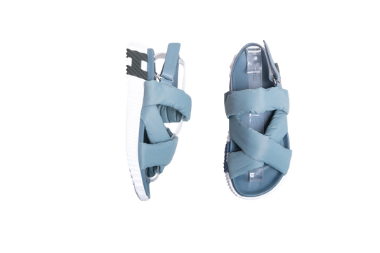 HERMÈS SANDAL ELETRIC NYLON/LEATHER BLEU/BLEU PINED - 36 BR