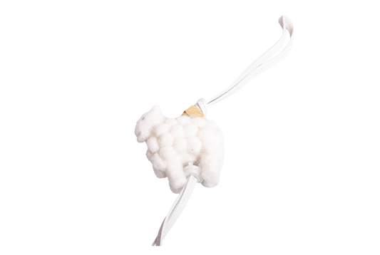 LOEWE FELT SHEEP BAG CHARM SOFT WHITE CALFSKIN