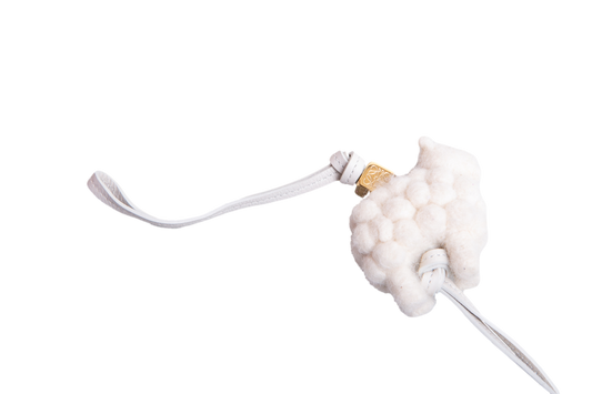 LOEWE FELT SHEEP BAG CHARM SOFT WHITE CALFSKIN