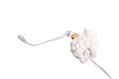 LOEWE FELT SHEEP BAG CHARM SOFT WHITE CALFSKIN