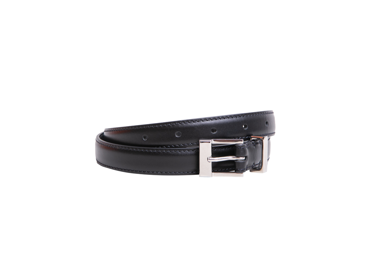 KHAITE MANHATTAN BELT BLACK/SILVER
