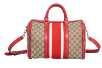 GUCCI BOSTON MEDIUM GG CANVAS & RED FIRE