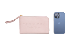 BURBERRY POUCH WALLET PALE ASH ROSE BLUSH