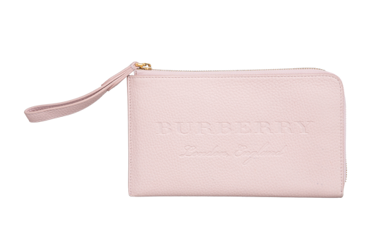 BURBERRY POUCH WALLET PALE ASH ROSE BLUSH
