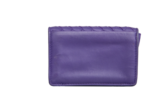 BOTTEGA WALLET FLAP INTRECCIATO PURPLE