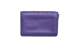 BOTTEGA WALLET FLAP INTRECCIATO PURPLE