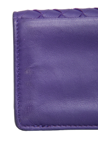 BOTTEGA WALLET FLAP INTRECCIATO PURPLE