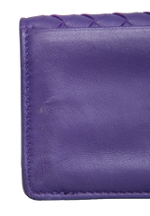 BOTTEGA WALLET FLAP INTRECCIATO PURPLE