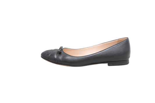 GUCCI BALLET FLATS GG MARMONT BLACK - 36 BR