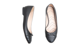 GUCCI BALLET FLATS GG MARMONT BLACK - 36 BR