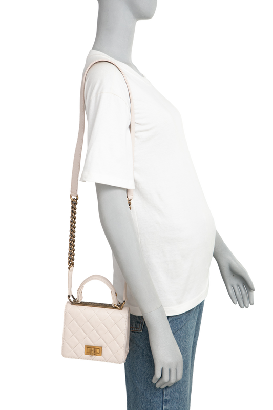 CHANEL 2.55 REISSUE SQUARE TOP HANDLE OFF WHITE