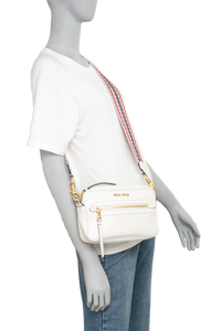 MIU MIU CROSSBODY MADRAS BANDOLIERA WHITE