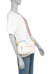 MIU MIU CROSSBODY MADRAS BANDOLIERA WHITE