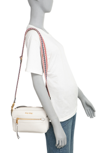 MIU MIU CROSSBODY MADRAS BANDOLIERA WHITE
