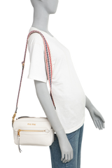 MIU MIU CROSSBODY MADRAS BANDOLIERA WHITE