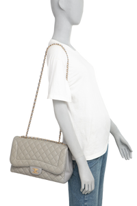 CHANEL CLASSIC FLAP JUMBO PEARL GREY