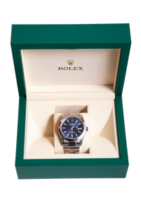 ROLEX DETEJUST 41 MM OYSTER PERPETUAL AÇO BLUE DIAL - 2022