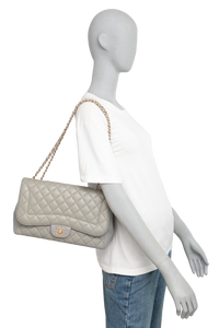 CHANEL CLASSIC FLAP JUMBO PEARL GREY