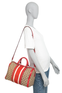 GUCCI BOSTON MEDIUM GG CANVAS & RED FIRE