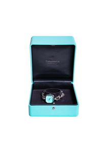 TIFFANY & CO. HARDWARE SILVER/DIAMONDS WATCH SOLEIL TIFFANY BLUE DIAL