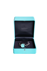 TIFFANY & CO. HARDWARE SILVER/DIAMONDS WATCH SOLEIL TIFFANY BLUE DIAL