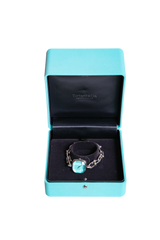 TIFFANY & CO. HARDWARE SILVER/DIAMONDS WATCH SOLEIL TIFFANY BLUE DIAL