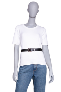 KHAITE BENNY BELT BLACK/SILVER