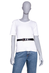 KHAITE BENNY BELT BLACK/SILVER