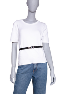 KHAITE MANHATTAN BELT BLACK/SILVER