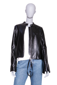 COURRÈGES CITY VINYL JACKET BLACK