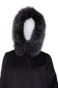 LORO PIANA ICERY CASHMERE PARK WITH FUR BLACK