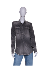 BALMAIN JACKET OVERSIZED DESTROYED BLACK
