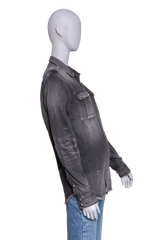 BALMAIN JACKET OVERSIZED DESTROYED BLACK