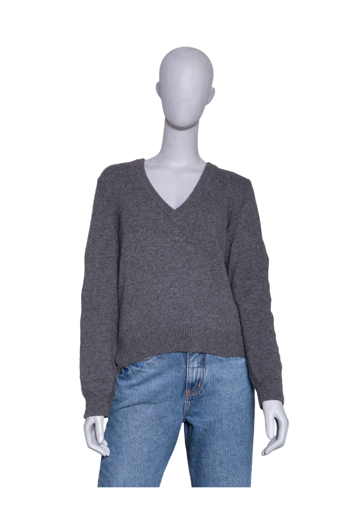 CELINE V NECK CASHMERE GREY