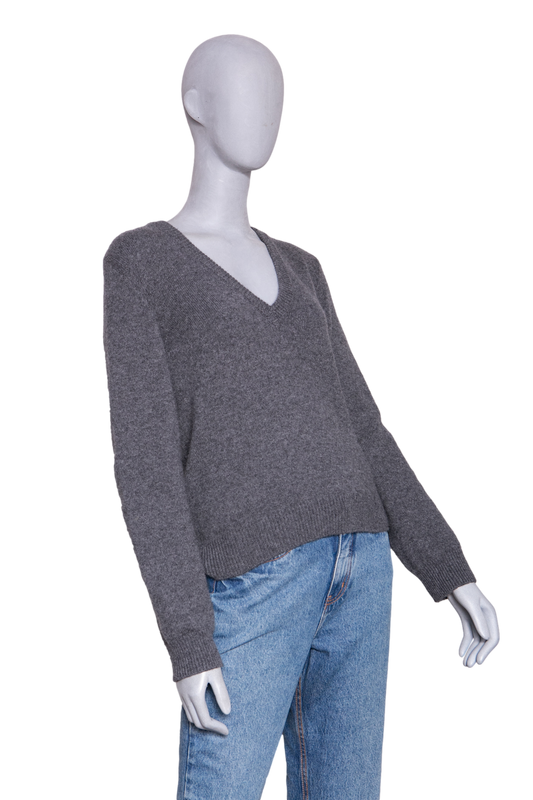 CELINE V NECK CASHMERE GREY