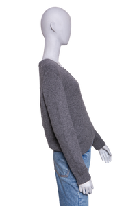 CELINE V NECK CASHMERE GREY